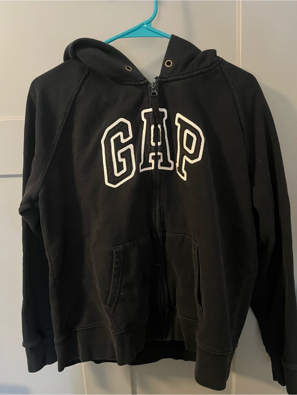 GAP Black Zip-Up Hoodie Jacket